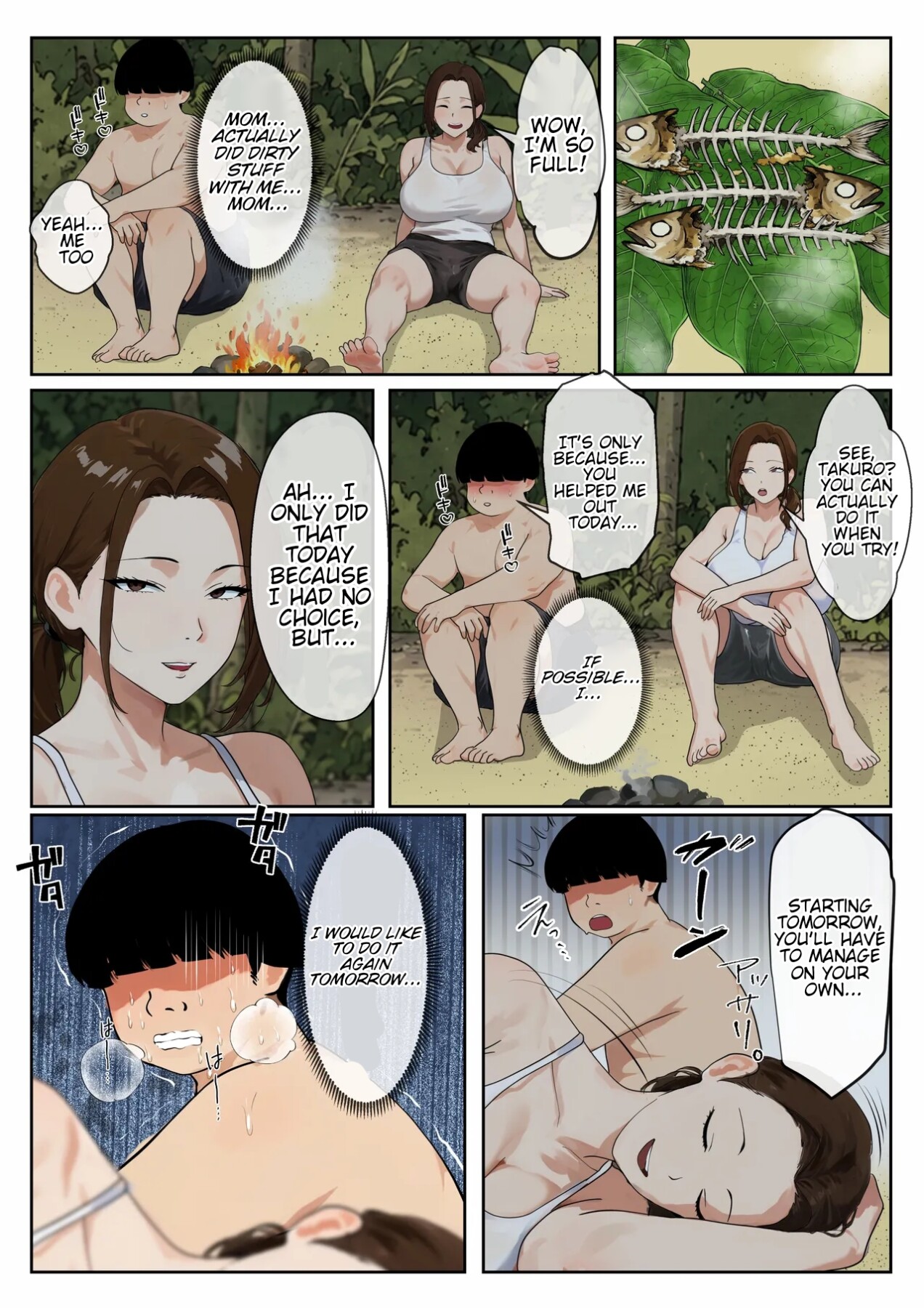 Hentai Manga Comic-Desert Island Mother-Son sex life: A busty mother reluctantly satisfying her son's desires.-Read-13